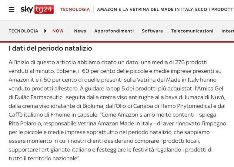 amazon prodotti più venduti made in italy dulac