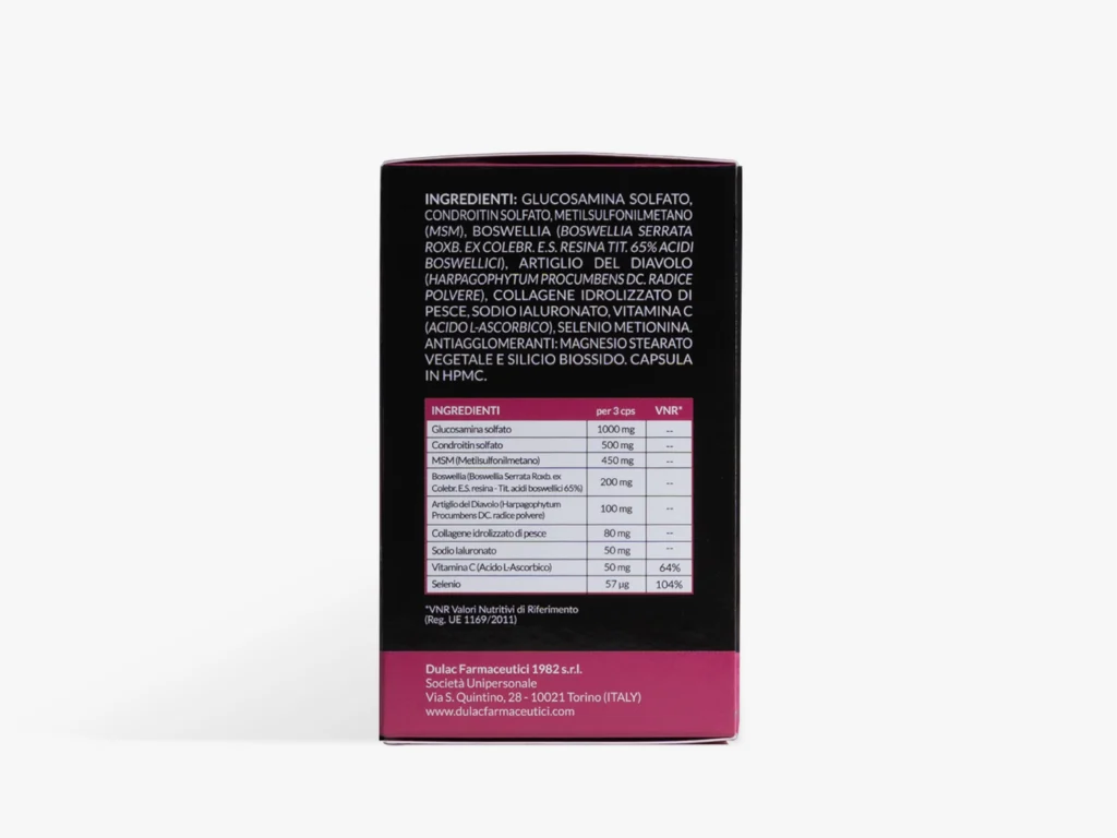 integratore Glucosamina Artiglio lato 2